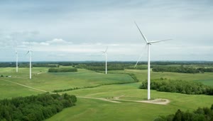 Stock Video Aerial Shot Of A Wind Farm Live Wallpaper for PC