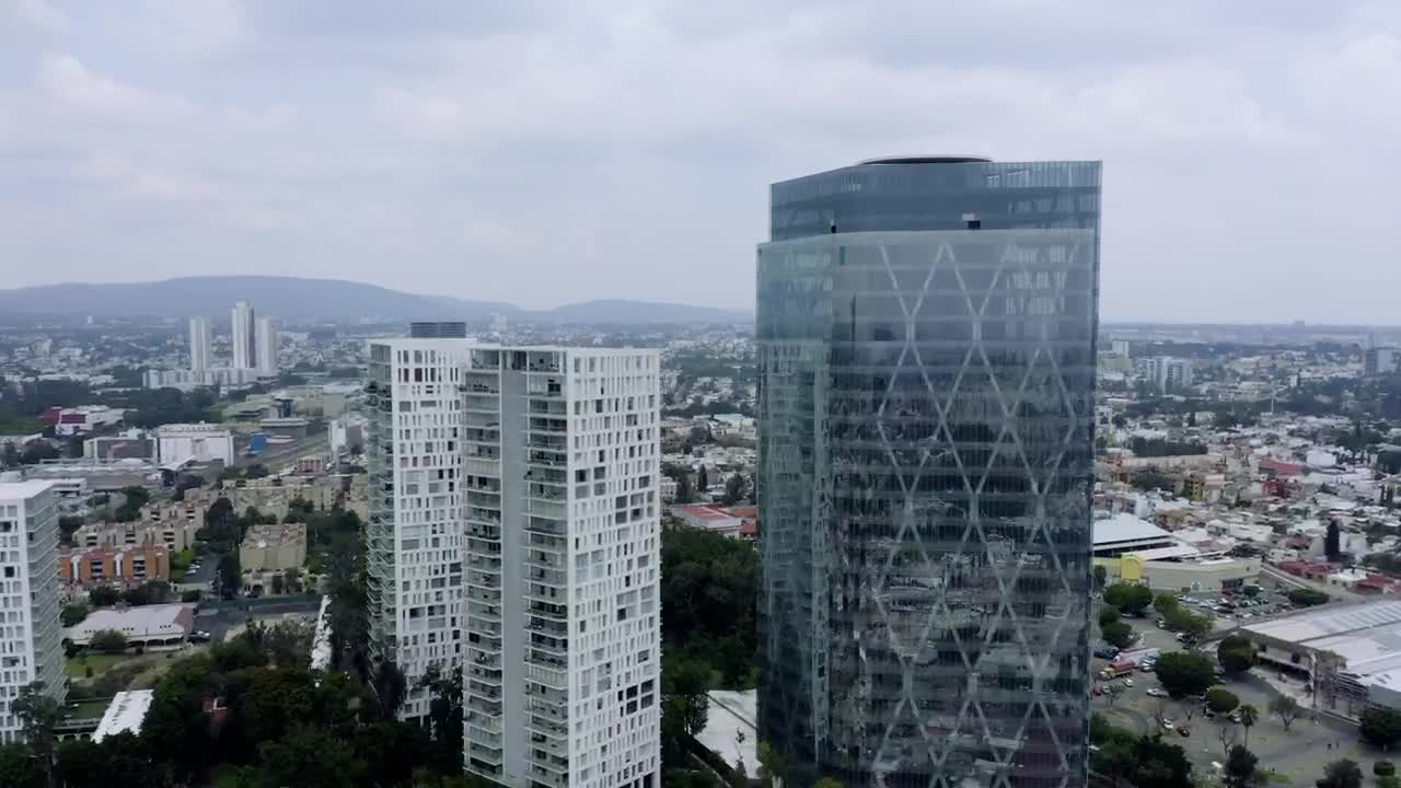 Download Stock Video Aerial Shot Of Buildings In A City Live Wallpaper for PC