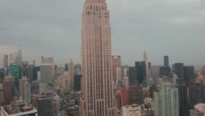 Stock Video Aerial Shot Of The Empire State Building Live Wallpaper for PC