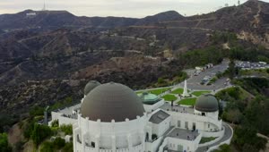 Stock Video Aerial Shot Of The Griffith Observatory Live Wallpaper for PC