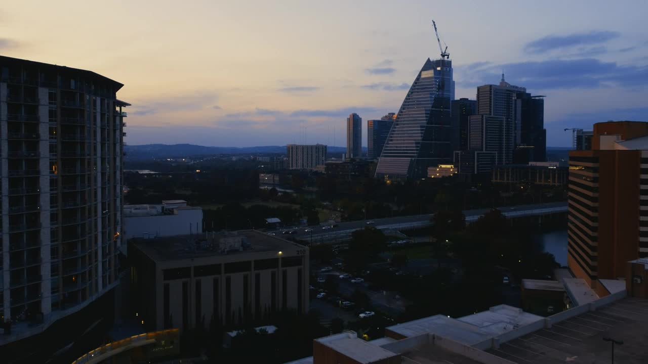 Download Stock Video Aerial Shot Of The Great River Of A Big City Live Wallpaper for PC