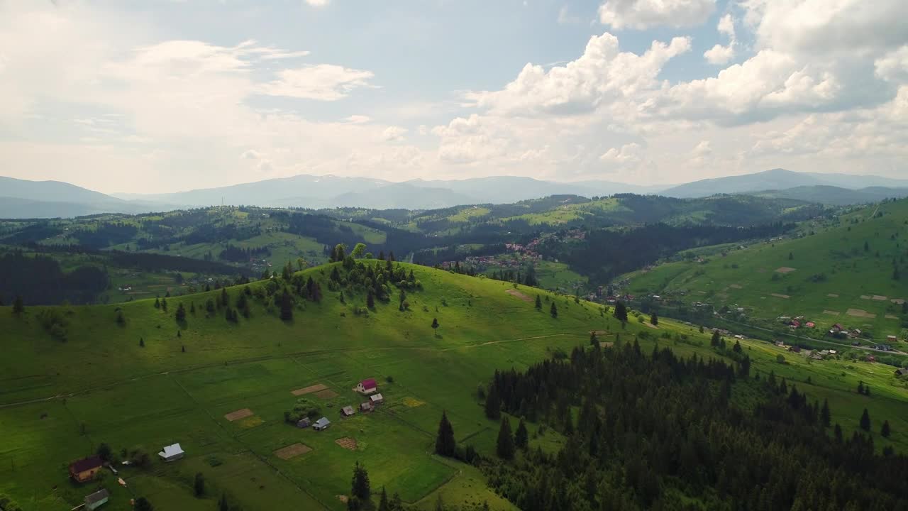 Download Stock Video Aerial Skyline View Of A Hill Valley Live Wallpaper for PC