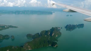 Stock Video Aerial View From An Airplane Of Mountains And The Ocean Live Wallpaper for PC