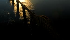 Stock Video Aerial View Of A Bridge And The City In The Live Wallpaper for PC