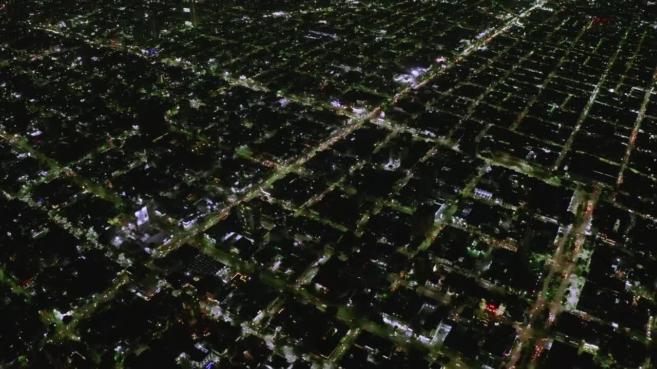 Download Stock Video Aerial View Of A City At Night Live Wallpaper for PC