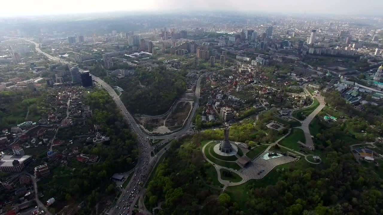 Download Stock Video Aerial View Of A City With Parks Live Wallpaper for PC