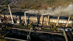 Stock Video Aerial View Of A Coal Power Plant Live Wallpaper for PC