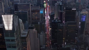 Stock Video Aerial View Of A Long Avenue Crossing Manhattan Live Wallpaper for PC
