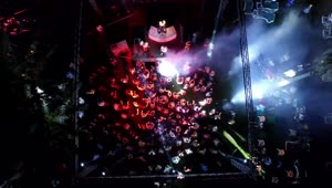 Stock Video Aerial View Of A Nightclub Crowd Live Wallpaper for PC