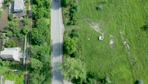 Stock Video Aerial View Of A Rural Road Live Wallpaper for PC