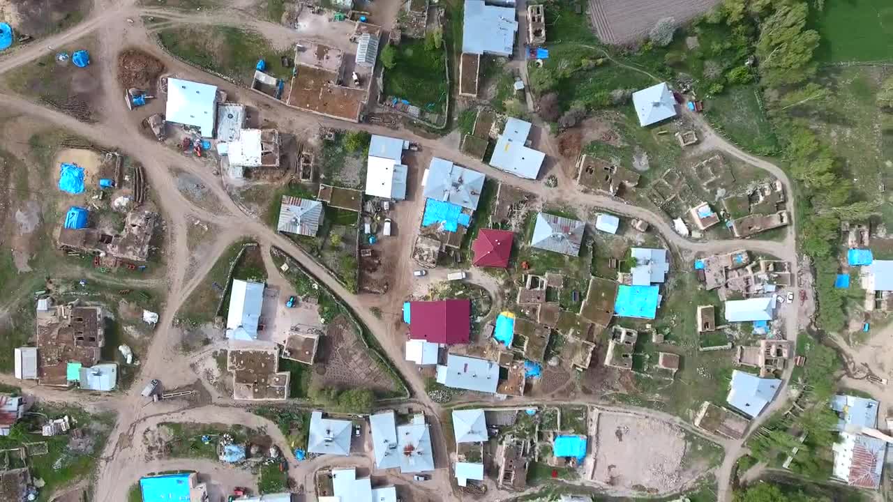 Download Stock Video Aerial View Of A Rural Village Live Wallpaper for PC
