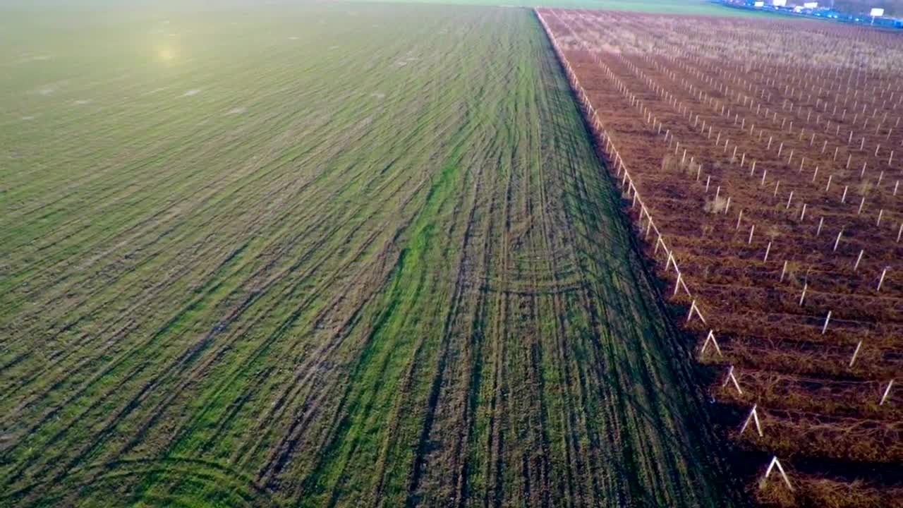 Download Stock Video Aerial View Of Agricultural Fields Live Wallpaper for PC