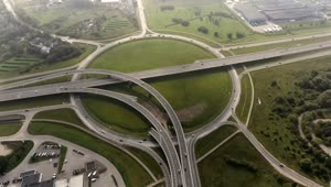 Stock Video Aerial View Of Highway Junction Live Wallpaper for PC