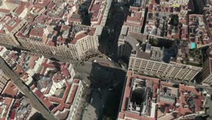 Stock Video Aerial View Of Intersection Of Avenues In Spain Live Wallpaper for PC