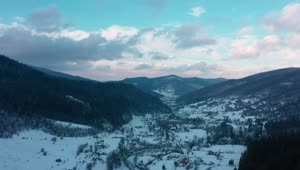 Stock Video Aerial View Of Mountainous Winter Planet Live Wallpaper for PC