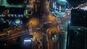 Stock Video Aerial View Of Osaka Crossroads Live Wallpaper for PC