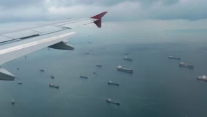 Stock Video Aerial View Of Ships In The Ocean Live Wallpaper for PC