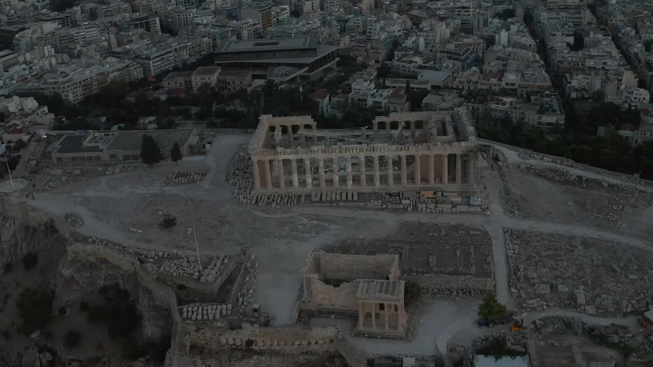 Download Stock Video Aerial View Of The Acropolis Ruins In Greece Live Wallpaper for PC