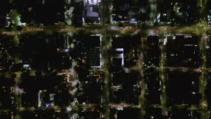 Stock Video Aerial View Of The City Streets At Night Live Wallpaper for PC