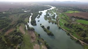 Stock Video Aerial View Of The Nile River In The Countryside Live Wallpaper for PC