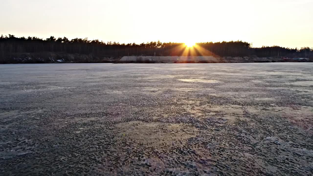 Download Stock Video Aerial Walk Over A Frozen Lake Live Wallpaper for PC