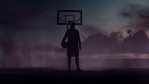 Stock Video Basketball Player On A Dark Court In d Live Wallpaper For PC