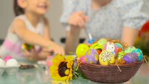 Stock Video Basket Full Of Easter Eggs Live Wallpaper For PC