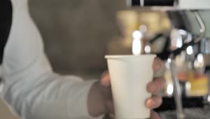 Stock Video Barista Putting The Lid On An Espresso Live Wallpaper For PC