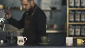 Stock Video Barista Cleaning A Coffee Machine Live Wallpaper For PC