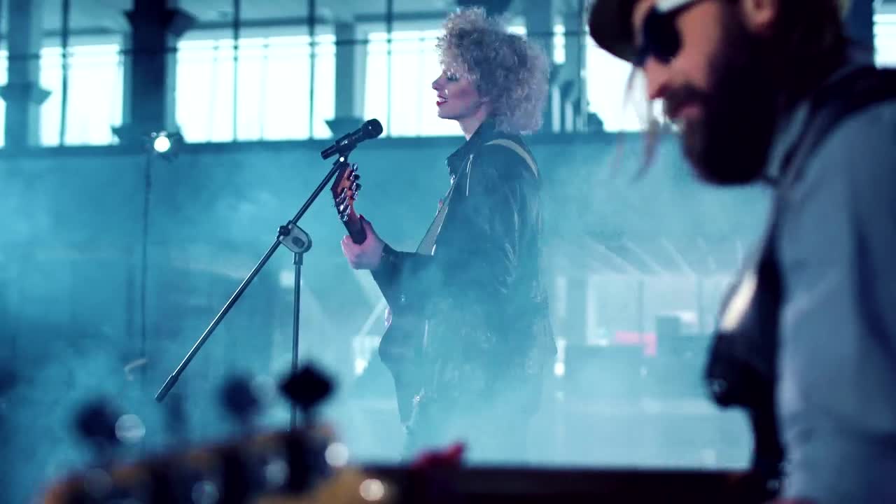 Download Stock Video Band Recording A Video In An Empty Warehouse Live Wallpaper For PC