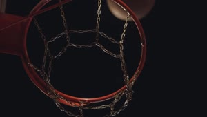 Stock Video Ball Scoring In A Basketball Ring With Metal Mesh Live Wallpaper For PC