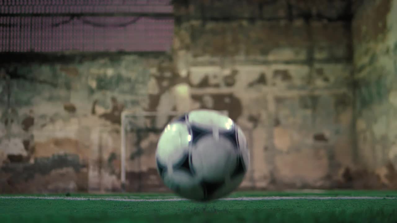 Download Stock Video Ball Bouncing On The Soccer Field Floor And A Player Live Wallpaper For PC