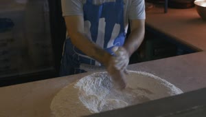 Stock Video Baker Preparing Flour For Dough Or Pizza Live Wallpaper For PC