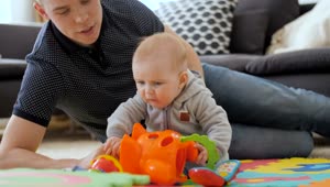 Stock Video Baby Playing With Toys On The Floor Live Wallpaper For PC