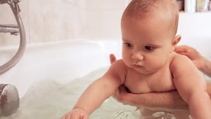 Stock Video Baby Being Bathed In The Tub Live Wallpaper For PC