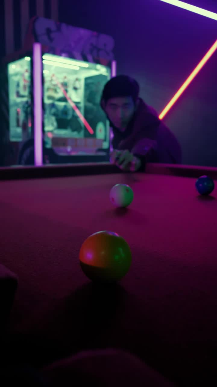 Download Stock Video Asian Young Man Playing Pool Live Wallpaper For PC