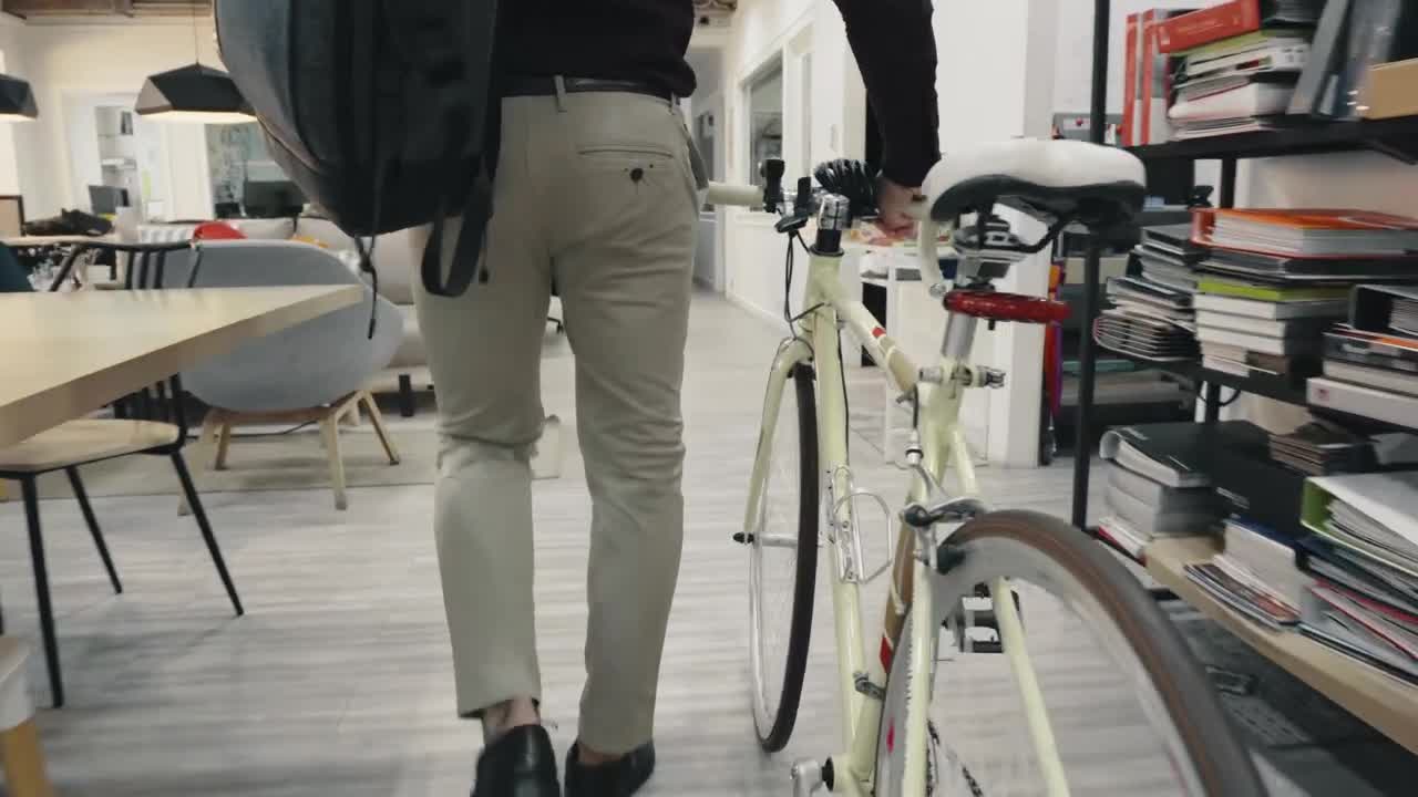 Download Stock Video Arriving At The Office By Bike Live Wallpaper For PC
