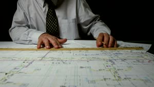 Stock Video Architect Drafting Up Plans Live Wallpaper For PC