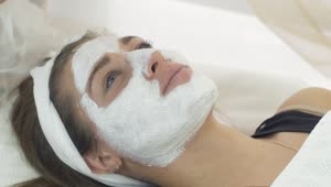 Stock Video Applying A Face Mask In A Beauty Salon Live Wallpaper For PC