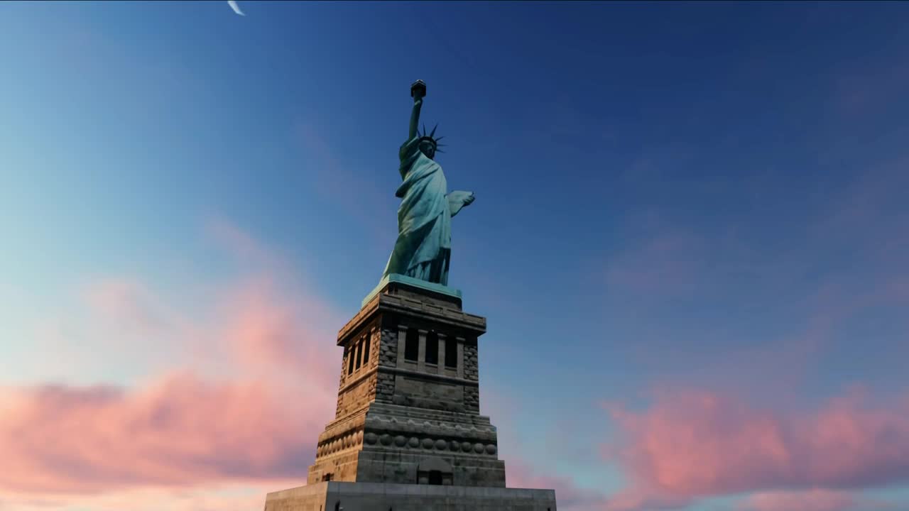 Download Stock Video Animation Of The Statue Of Liberty Time Lapse Live Wallpaper For PC