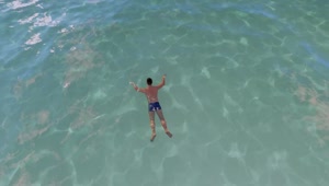 Stock Video Animated Man Swimming Slowly In The Sea Live Wallpaper For PC