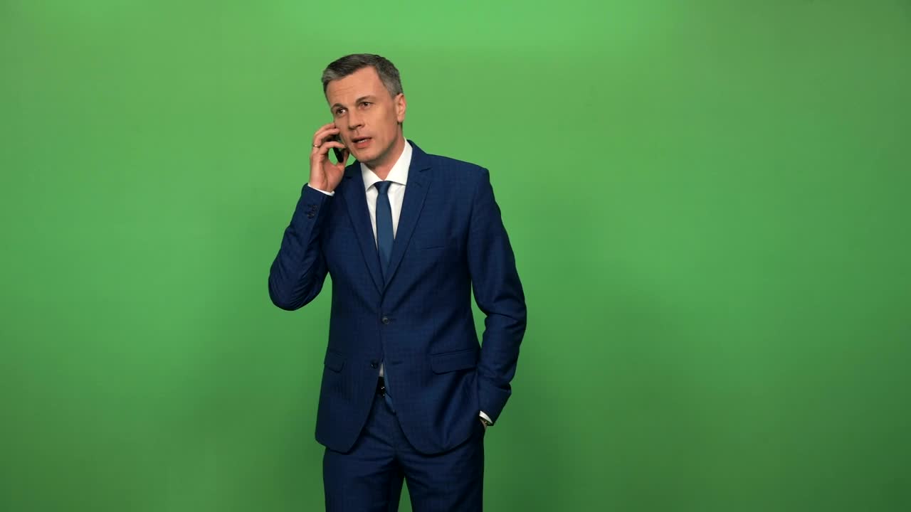 Download Stock Video Angry And Excited Businessman Talking On The Phone Live Wallpaper For PC