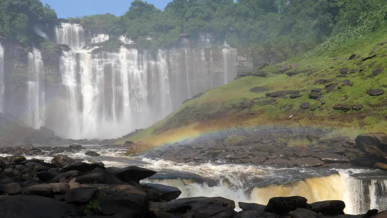 Download Stock Video Amazing Falls And River With A Little Rainbow Live Wallpaper For PC