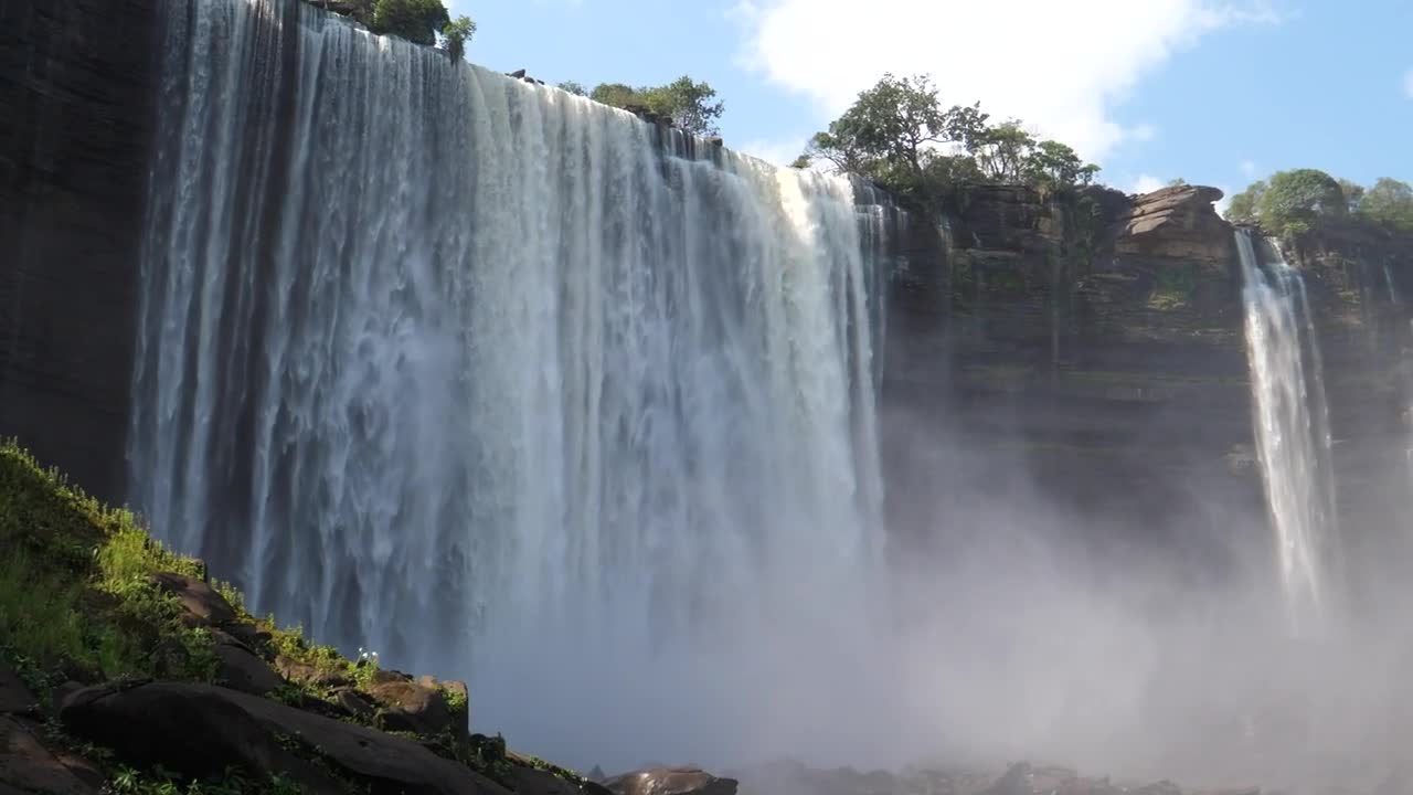 Download Stock Video Amazing Falls And A River With A Rainbow Live Wallpaper For PC