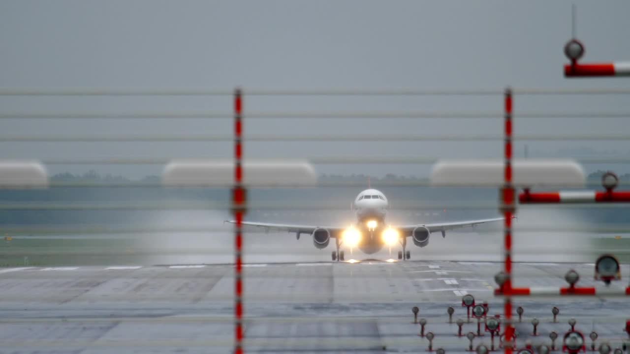 Download Stock Video Airplane With Lights On Takes Off Live Wallpaper For PC