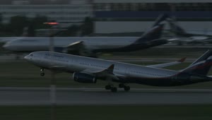 Stock Video Airliner Taking Off As The Sun Sets Live Wallpaper For PC