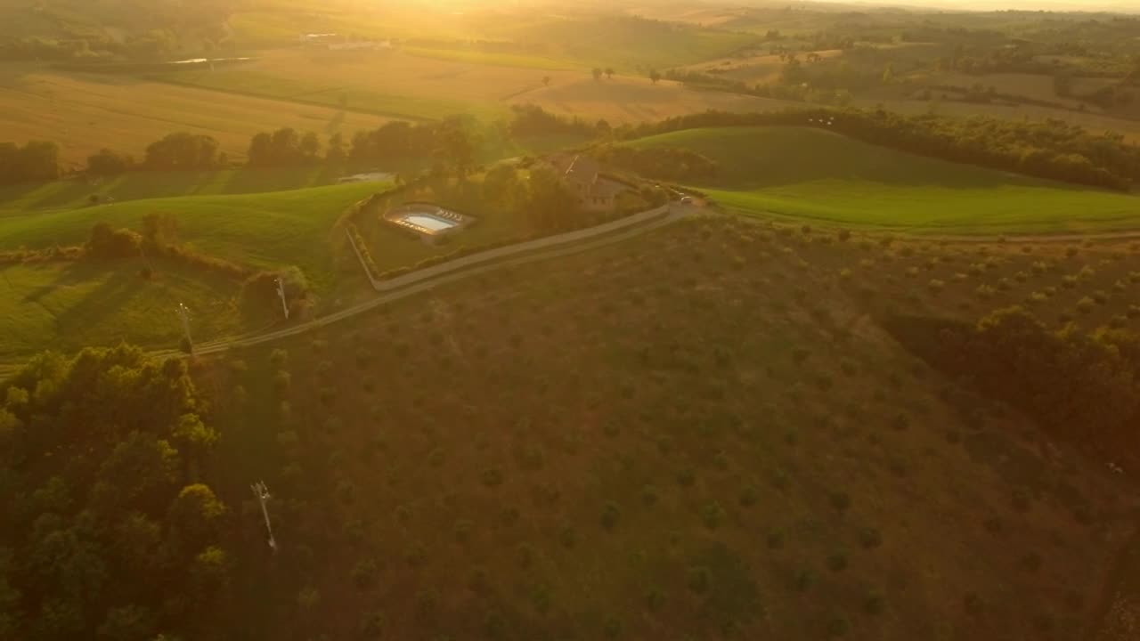 Download Stock Video Agriculture Fields And Country House During Sunset Live Wallpaper For PC