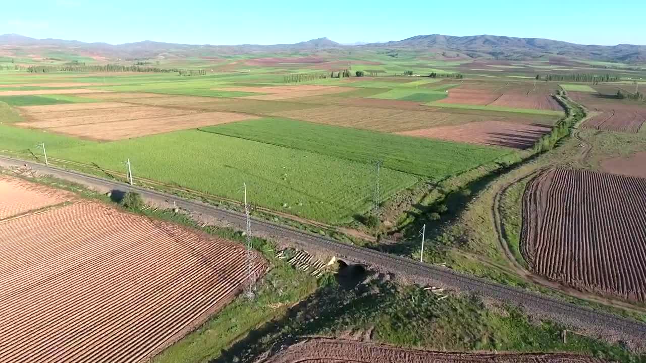 Download Stock Video Agricultural Crop Fields In The Valley Live Wallpaper For PC