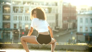 Stock Video A Young Woman Twerking On The Roof Live Wallpaper For PC