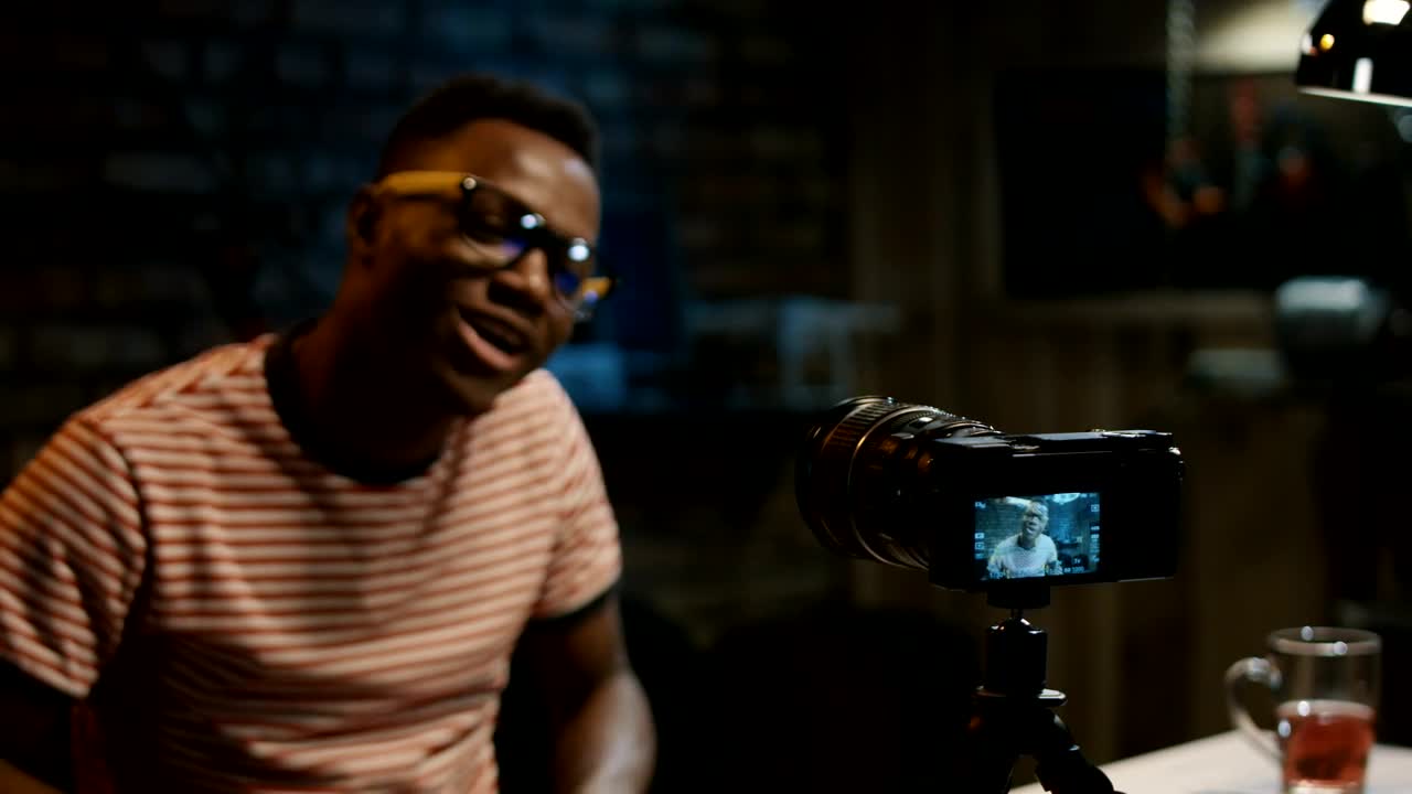 Download Stock Video A Young Man Recording Himself With A Camera Live Wallpaper For PC